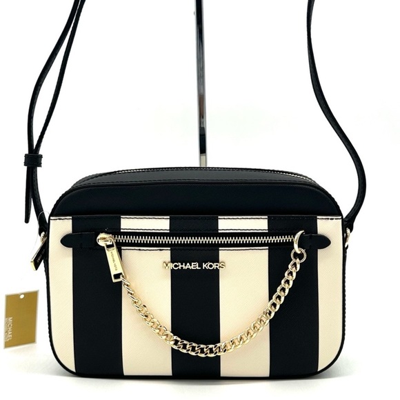 Michael Kors Handbags - Michael Kors Large EW Zip Chain Xbody Crossbody Bag Black Multi